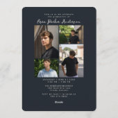 Graduate Announcement and Invitation with Photos Kaart (Achterkant)