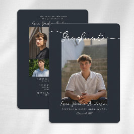 Graduate Announcement and Invitation with Photos Kaart