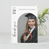 Graduate Arch Photo with Custom Message Graduation Bedankkaart (Staand voorkant)