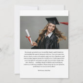 Graduate Arch Photo with Custom Message Graduation Bedankkaart (Achterkant)