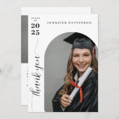 Graduate Arch Photo with Custom Message Graduation Bedankkaart (Voorkant / Achterkant)