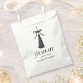 Graduate Black Bow Tassel Graduation Party Bedankzakje (Geknipt)