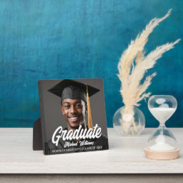 Graduate Bold Script Graduation Gift Photo Fotoplaat