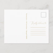 Graduate Chic Afstudeerbericht Gouden Glitters Briefkaart (Achterkant)