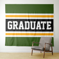 GRADUATE Collegiaal Groen Zwart Oranje Strepen
