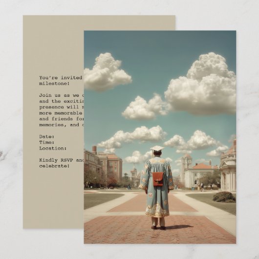 Graduate Facing Boundless Future Feestdagenkaart (Voorkant / Achterkant)