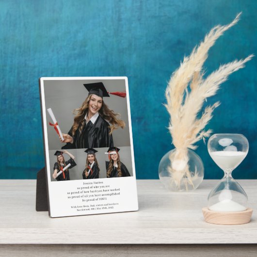Graduate Family and Friends Graduation Gift Fotoplaat (Zijkant)