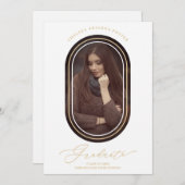 Graduate Fancy Minimalist Oval Frame Golden effect (Voorkant / Achterkant)