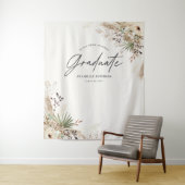 Graduate favor pampas eucalyptus elegant modern wandkleed (In situ)