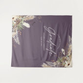 Graduate favor pampas eucalyptus paars elegant wandkleed (Voorkant (horizontaal))