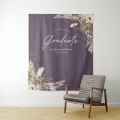 Graduate favor pampas eucalyptus paars elegant wandkleed (In situ)