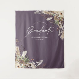 Graduate favor pampas eucalyptus paars elegant wandkleed