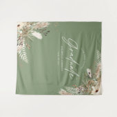 Graduate favor pampas eucalyptus salie groen budge wandkleed (Voorkant (horizontaal))