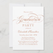 Graduate Folie Roze Goud Klasseer Script Foto Kaart (Achterkant)