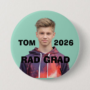 GRADUATE FOTO KNOP AANPAST RONDE BUTTON 7,6 CM