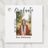 Graduate foto moderne klassieker toevoegen jaar na bedankjes labels (Voorkant)