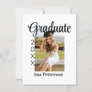 Graduate foto moderne klassieker toevoegen jaar na briefkaart