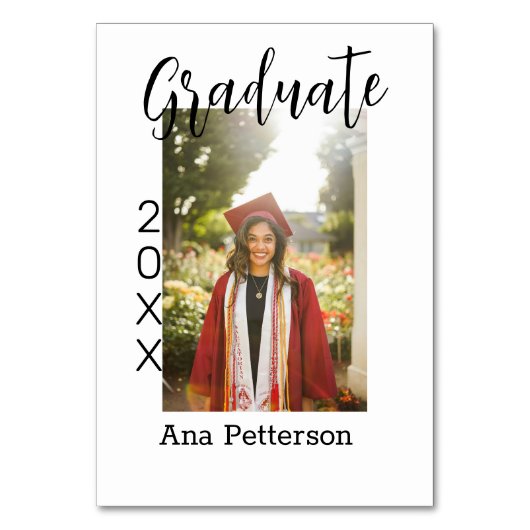 Graduate foto moderne klassieker voeg jaar naam ru kaart (Voorkant)