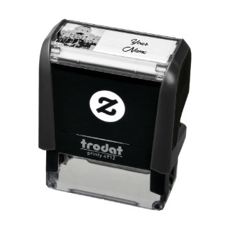 Graduate Foto Script Naam Rubber Afdruk Zelfinktende Stempel