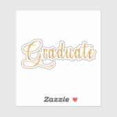 Graduate gouden script sticker (Vel)