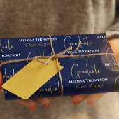 Graduate Grad Goud Calligrafie Script Modern Inpakpapier Vel