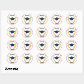 Graduate Klassieke Ronde Sticker (Vel)