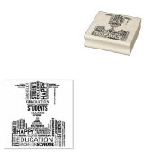 Graduate Lettering Rubber Stempel (Gestempeld)