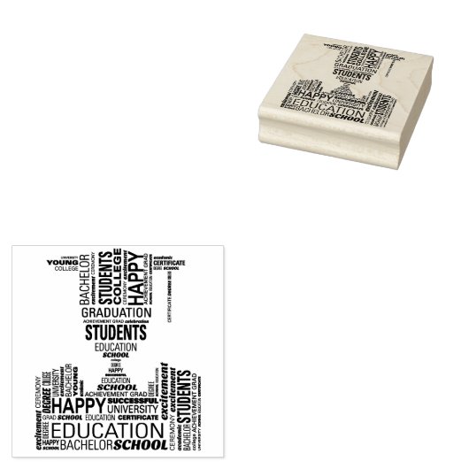 Graduate Lettering Stempel van Rubber (Gestempeld)