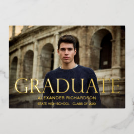Graduate Mod Foto Afstudeerfolie Aankondiging