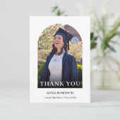 Graduate Modern Arch Photo Graduation Bedankkaart (Staand voorkant)