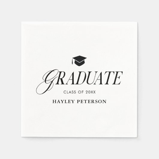 Graduate Modern Simple Graduation Party Servet (Voorkant)