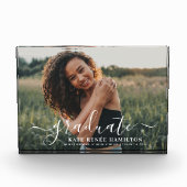 Graduate Modern Wit Schrijfschrift Fotoblokken (Voorkant)