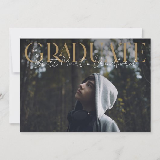 Graduate Muted Serif Aankondiging (Voorkant)