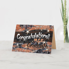 Graduate Orange and Black Kaart