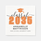 Graduate Oranje Afstuderen Servet (Voorkant)