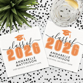 Graduate Oranje Afstuderen Servet