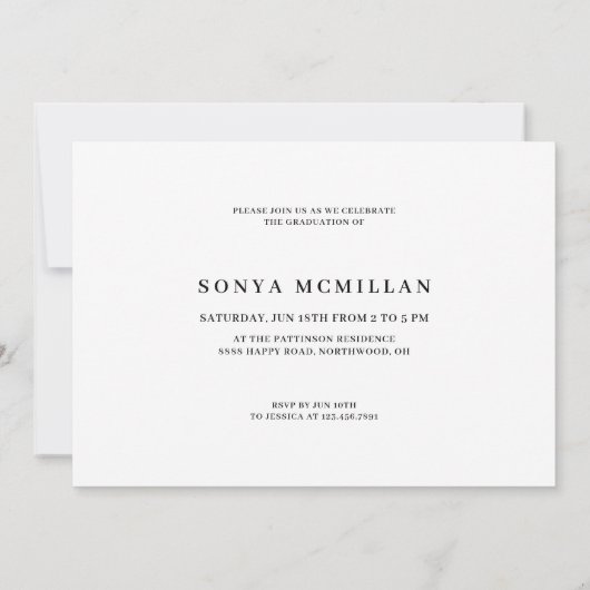 Graduate Oval Modern Photo Graduation Kaart (Achterkant)