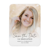 Graduate Photo 2025 Save the Date Announcement Magneet (Verticaal)