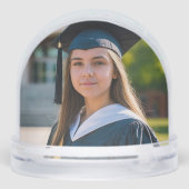 Graduate Photo Bold Script Custom Graduation Sneeuwbol (Achterkant)