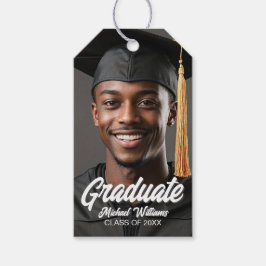 Graduate Photo Bold Script Graduation Party Cadeaulabel