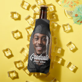 Graduate Photo Bold Script Graduation Party Favor Flesjeskoeler