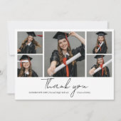Graduate Photo Collage Graduation Bedankkaart (Voorkant)