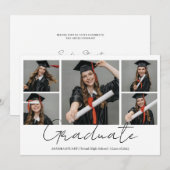 Graduate Photo Collage Modern Graduation Kaart (Voorkant / Achterkant)