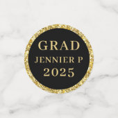 Graduate Photo Glitter Gold Novelty Graduation  Confetti (Kleine voorkant)