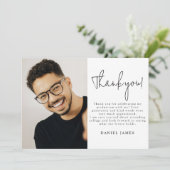 Graduate Photo Graduation Thank You Bedankkaart (Staand voorkant)