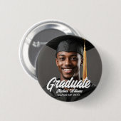Graduate Photo Name Year Graduation Parent Ronde Button 5,7 Cm (Voorkant /achterkant)
