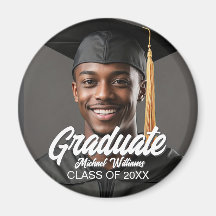 Graduate Photo w Bold Script Graduation Party