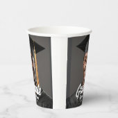 Graduate Photo w Bold Script Graduation Party Papieren Bekers (Rechts)