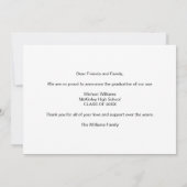 Graduate Photo with Bold Script Graduation Aankondiging (Achterkant)