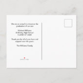 Graduate Photo with Bold Script Graduation Aankondigingskaart (Achterkant)